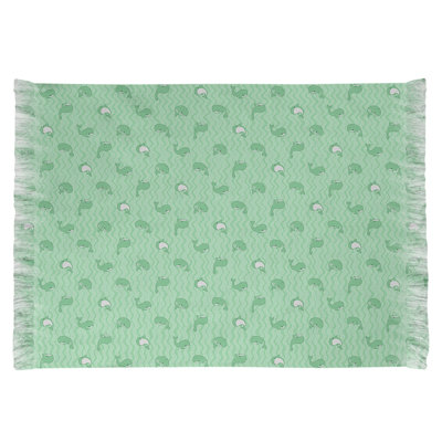 Vert baleines Tapis décoratif