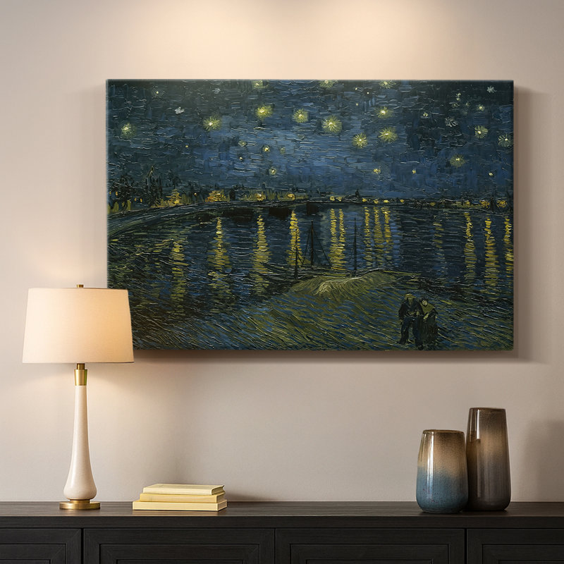 Nuit étoilée au-dessus du rhône - Vincent van Gogh - Toile tendue avec châssis - 1888, 18 x 27