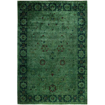 Overdyed One-of-a-Kind 6' 1" x 8' 10" Hand Knotted Area Rug