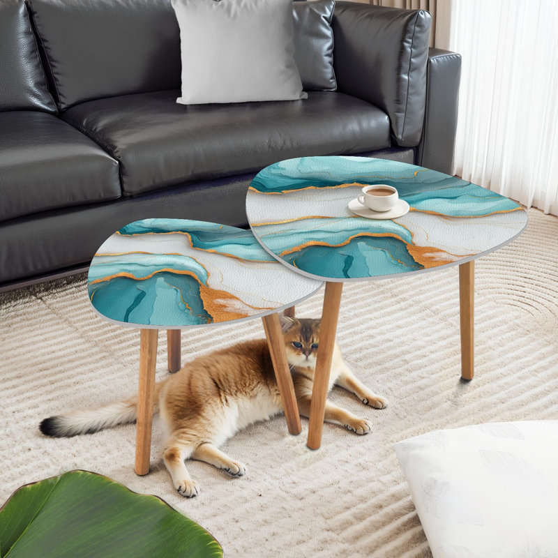 Ensemble de 2 tables d'appoint Triangle
