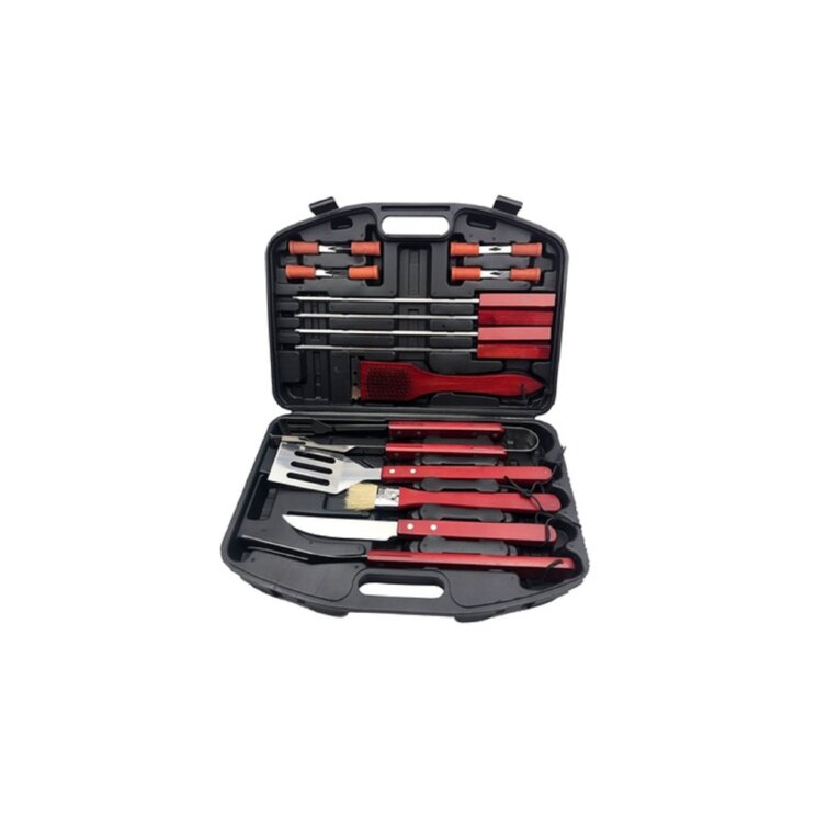 Lexi Home 18 Piece BBQ Grill Set with Case