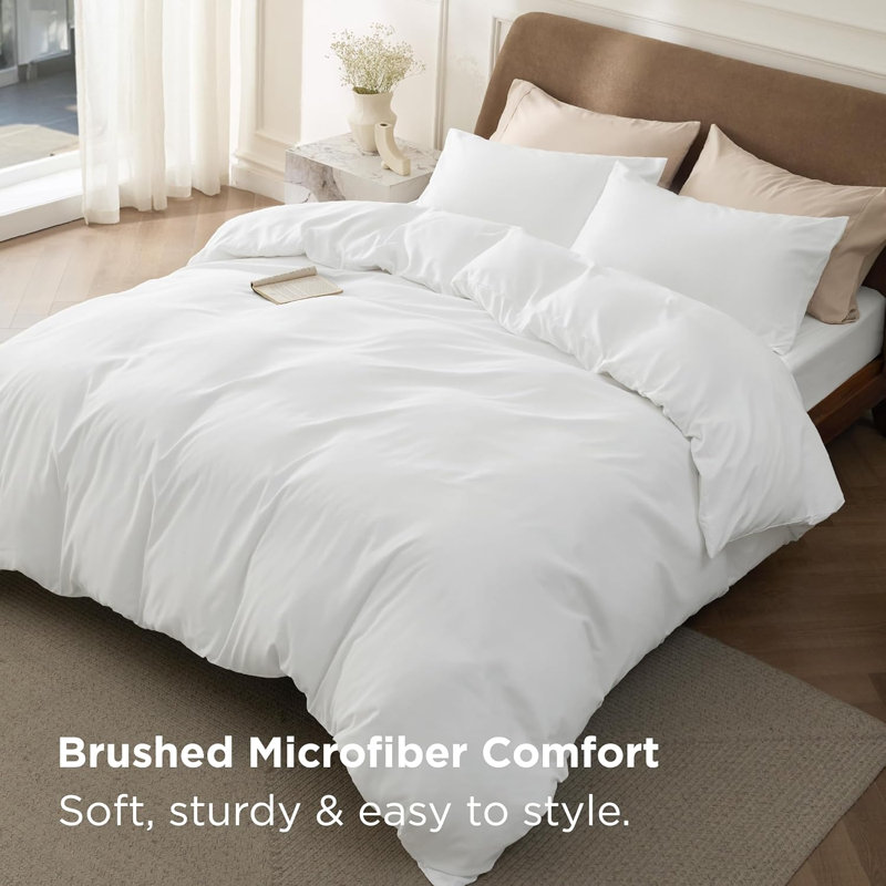 Bedding, White Solid Colour