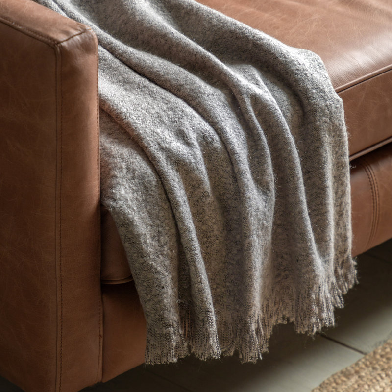 Aunaleigh Throw Blanket, Light Grey