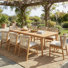 Ensemble repas d'extérieur en bois d'acacia 9 pièces Caelora