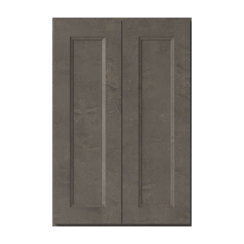Armoire de cuisine en bois massif prête à assembler, 24", 51", Double shaker Cinder