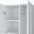 Kingnston Utility Storage Cabinet for Brooms, Cleaning Supplies, and Household Organization – White