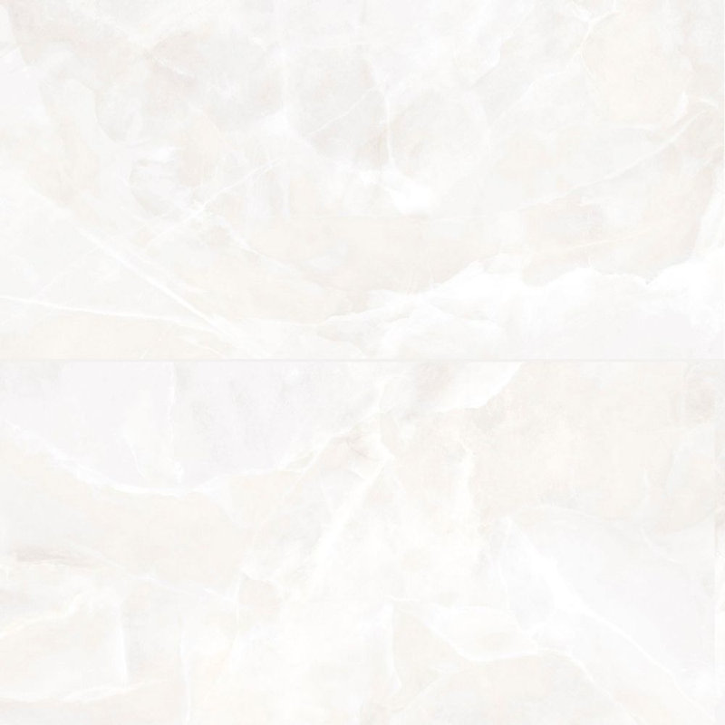 Geo Lush Porcelain Marble Look Wall & Floor Tile, Matte White
