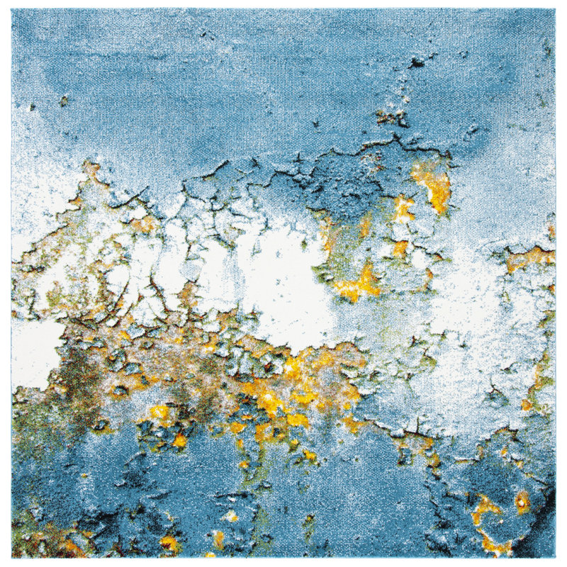 Jaxen Performance Abstract Rug, Square 4'