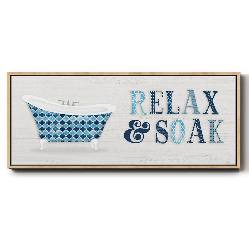 Relax and Soak - Toile encadrée, H 8 po x l 20 po