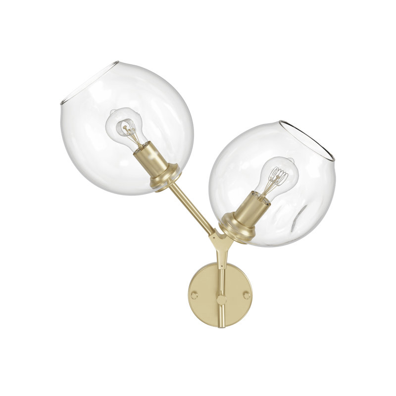 Fairfax 2 - Light Armed Sconce, Brushed Brass