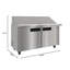 Table de préparation pour salade et sandwich réfrigérée commerciale 60 po 2 portes, capacité de 24 casseroles et 18,4 pieds cubes de rangement