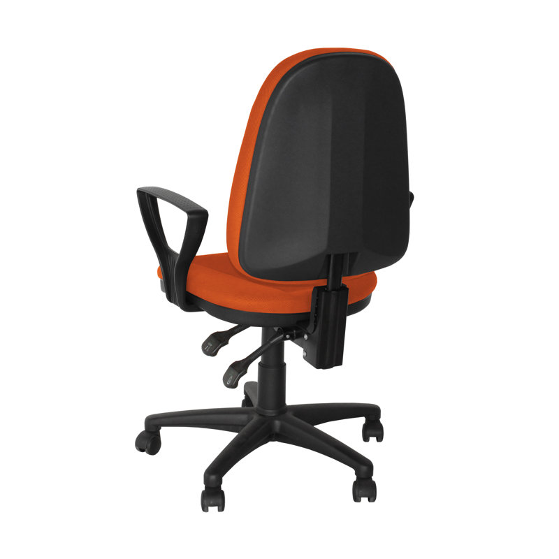 Office Chair, Fixed armrests, Orange