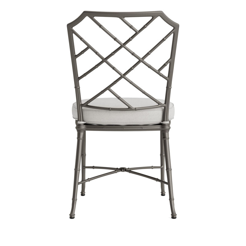 Calcutta Outdoor Dining Side Chair, Mica, Fusion Dove, White