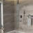 16" Rainfall Shower System With Waterfall Spout - 3 Function Stainless Tub & 59" Hose Bronze