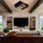4-Light 17.3" Industrial Black Flush Mount Ceiling Light
