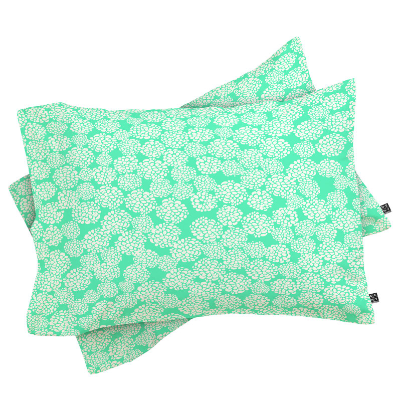 Taie d'oreiller Dahlias Seafoam, Très grand