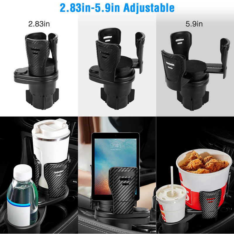 Universal Car Cup Mount Holder Expander with Adjustable Base Multifunctional Drink Holder Organizer