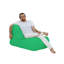 Fauteuil à billes de qualité supérieure, vert uni, 41,3 po x 29,5 po x 41,3 po | 100% polyester, imperméable | Rembourrage 100% en mousse de styromousse, capacité de poids maximale de 440 lb | Parfait pour la détente et le divertissement en plein air-244502171