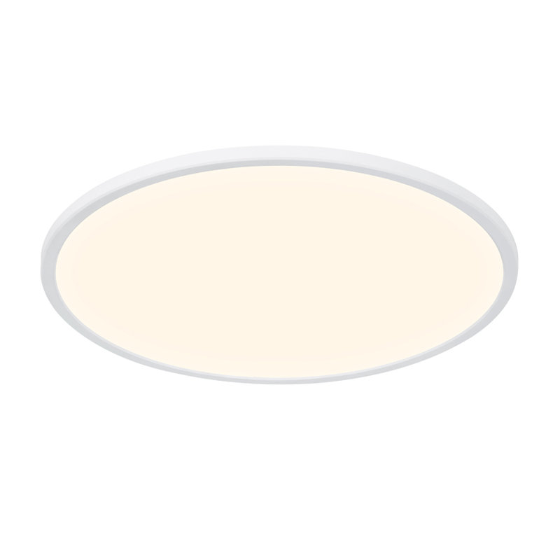 LED Flush Mount, White, 2.3cm H x 43cm W x 43cm D