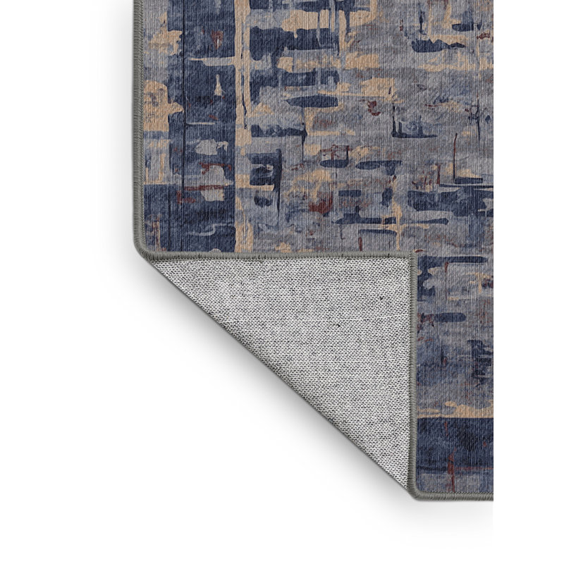 Tapis gris lavable à la machine, Rectangle 4 pi x 6 pi