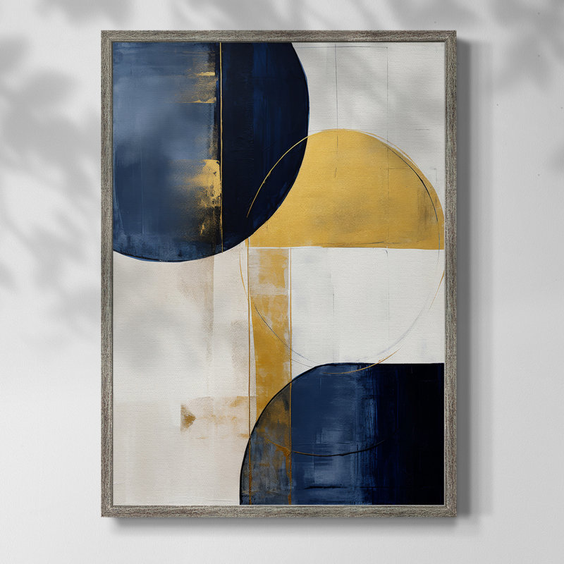 Reproduction encadrée ABSTRACT Series DLVI - bois massif, H 30 po x l 24 po