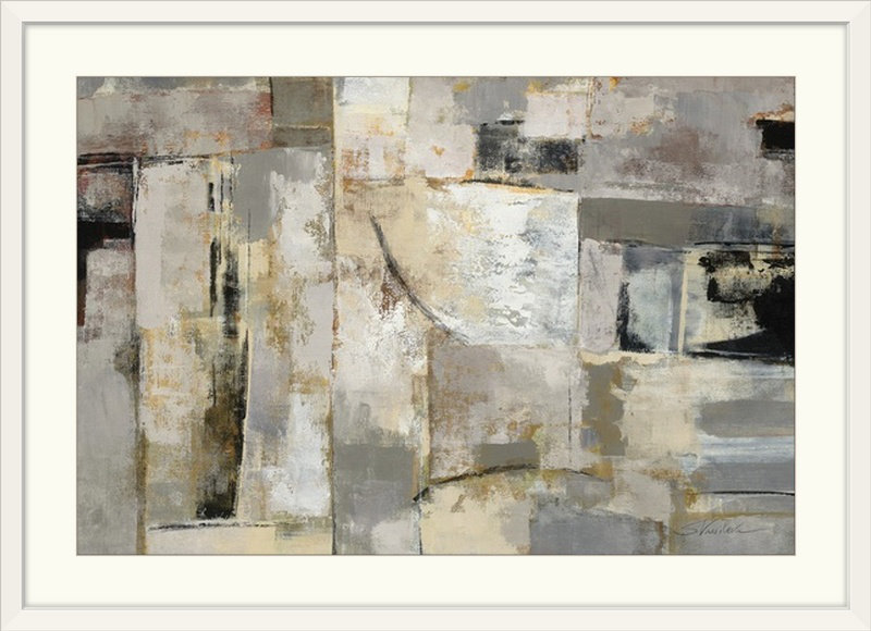 Aniessa " Walking Down The Street " by Silvia Vassileva, White Frame, 32" H x 44" W x 1" D