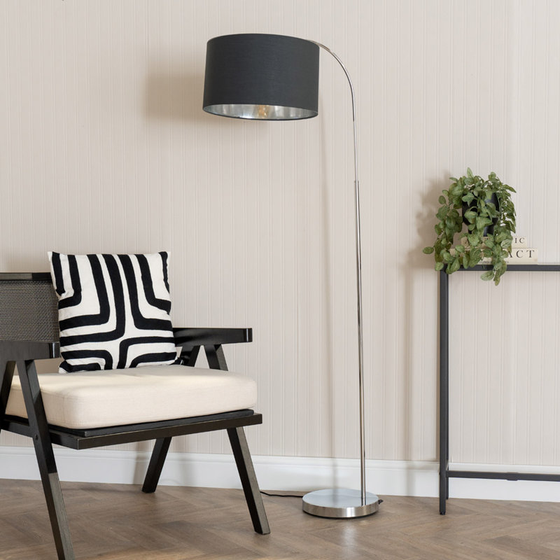 Deajane 150cm Polished Traditional Floor Lamp, Black, Yes