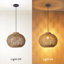 Luminaire suspendu en rotin de style côtier pour salle à manger-1765357723