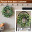 Couronne d'eucalyptus - Vert - Couronne artificielle faite à la main de 22 pouces pour la porte d'entrée, le mur ou la décoration extérieure, décoration de printemps et d'été toutes saisons