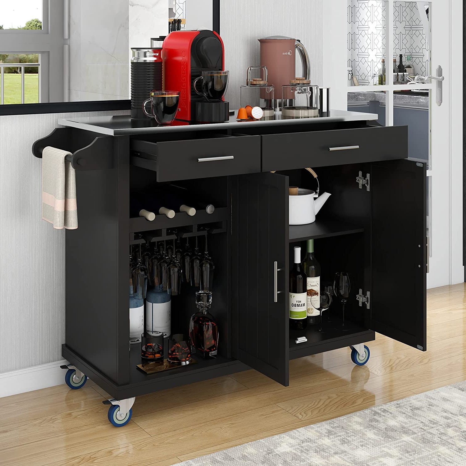 Red Barrel Studio® 51'' Wide Rolling Kitchen Island Wayfair Canada
