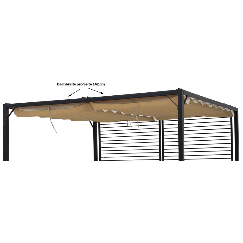 Abrahan Dakota Fields Beige Polyester Replacement Canopy for Pergola