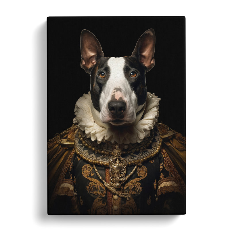 English Bull Terrier Baroque - Wrapped Canvas