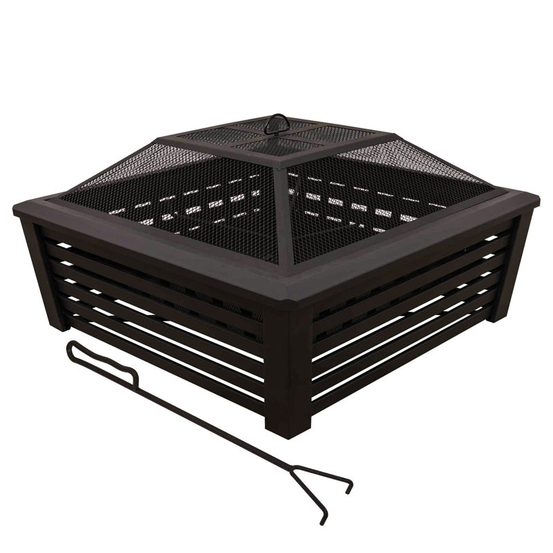 Bulle Square Steel Wood Burning Fire Pit
