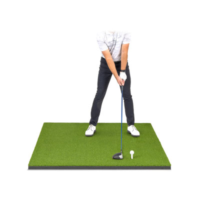 Tapis d'entraînement à gazon artificiel GoSports - 5 x 4 pi - 15 mm pour l'entraînement de jeu intérieur / extérieur, comprend 3 tés en caoutchouc