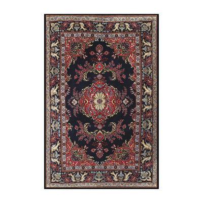 Tapis noir/brun traditionnel Qureshi
