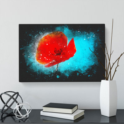 Red Poppy Flower Vol.1 - Wrapped Canvas