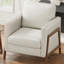 Fauteuil moderne en similicuir avec structure en bois pour le salon et la chambre à coucher-469746297