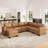 Abramson U-Shaped Faux Leather Reversible Modular Sectional with Storage
