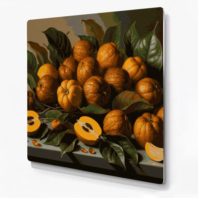 Fruit Sapodilla Brown Metal Wall Art