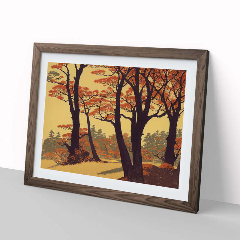 A Traditional Autumn Forest - Framed Print, Walnut, 25cm H x 34cm W x 2cm D