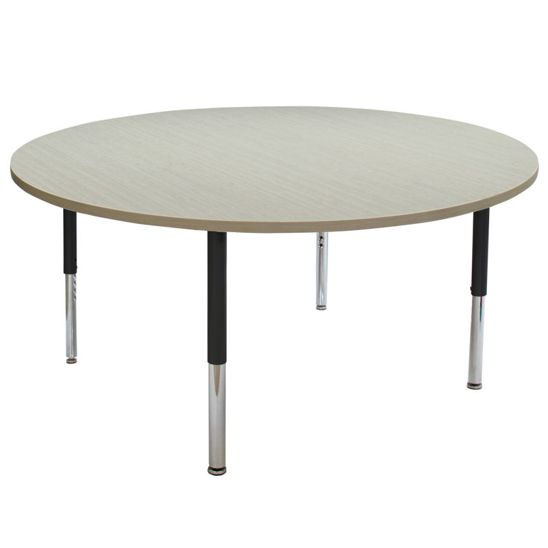 Table d'activité avec pieds réglables La Madera, Sable asiatique / noir, H 31,5 po x L 60 po x l 60 po, Super