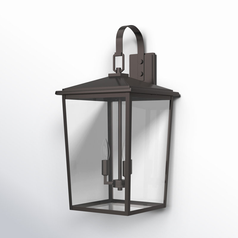 Messerly 3 Light 24" Tall Outdoor Wall Sconce, Bronze
