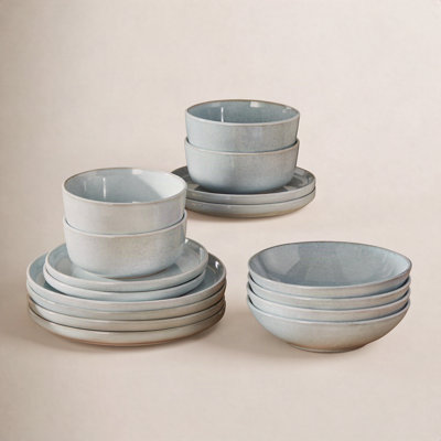ANYA 16 Piece Porcelain Dinnerware Set, Service For 4