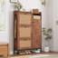 Armoire à chaussures en rotin avec 3 tiroirs rabattables et armoire de rangement à chaussures à 4 niveaux-267366044
