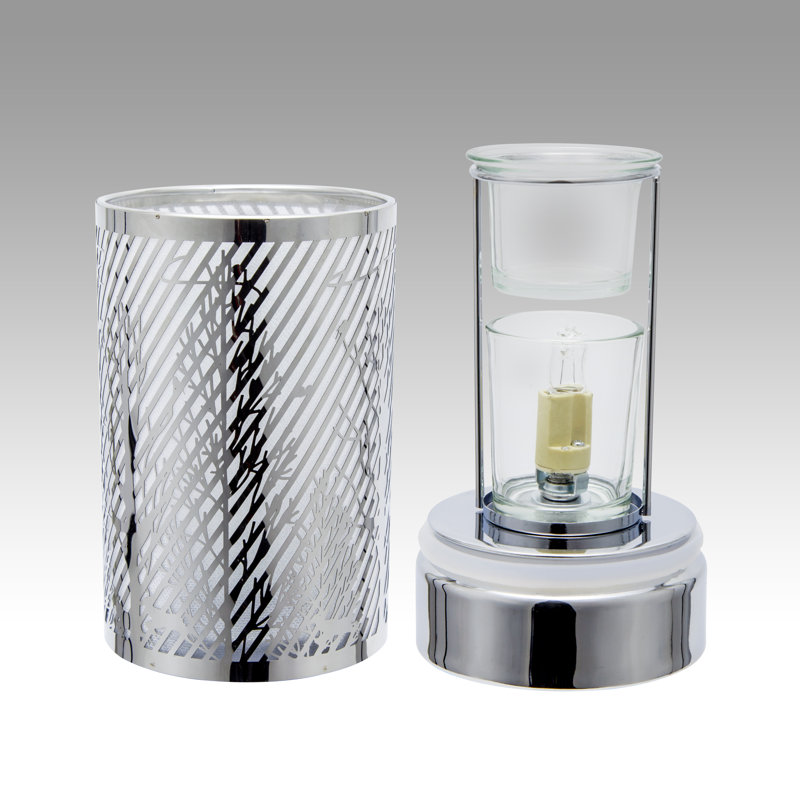 Lampe tactile / brûleur à mazout 7 po Hud - Ravine argenté, Argent