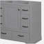 Meuble-lavabo 36 po sans lavabo, base d'armoire seulement, six tiroirs, tablette réglable