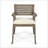 Helen Outdoor Acacia Wood Dining Chair With Crème Cushions, Durable And Stylish For Patio And Garden