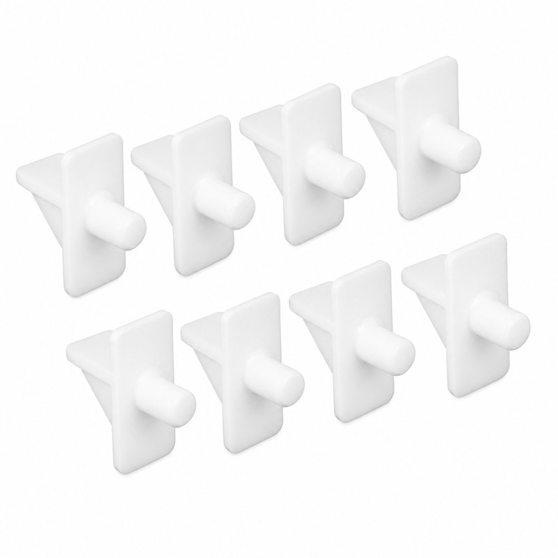 Prime-Line Shelf Support Peg, 1/4 in. Diameter, White Plastic