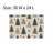Pine Trees Snowflakes Doormat, 24 x 36, for Front Door