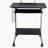 Compact Computer Cart With Storage, Espresso